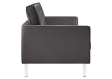 EEI-3385-SLV-GRY Loft Tufted Vegan Leather Sofa By Modway