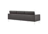 EEI-3385-SLV-GRY Loft Tufted Vegan Leather Sofa By Modway