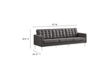 EEI-3385-SLV-GRY Loft Tufted Vegan Leather Sofa By Modway