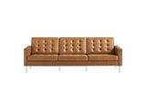 EEI-3385-SLV-TAN Loft Tufted Vegan Leather Sofa By Modway