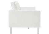 EEI-3385-SLV-WHI Loft Tufted Vegan Leather Sofa By Modway