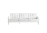 EEI-3385-SLV-WHI Loft Tufted Vegan Leather Sofa By Modway