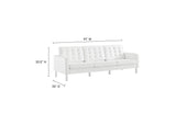 EEI-3385-SLV-WHI Loft Tufted Vegan Leather Sofa By Modway