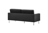 EEI-3388-SLV-BLK Loft Tufted Vegan Leather Loveseat By Modway