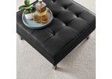 EEI-3394-SLV-BLK Loft Tufted Vegan Leather Ottoman By Modway