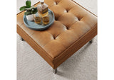 EEI-3394-SLV-TAN Loft Tufted Vegan Leather Ottoman By Modway