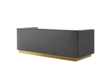 EEI-3405-GRY Sanguine Vertical Channel Tufted Performance Velvet Sofa By Modway