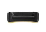 EEI-3408-BLK Resolute Curved Performance Velvet Sofa By Modway