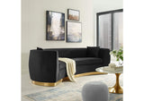 EEI-3408-BLK Resolute Curved Performance Velvet Sofa By Modway