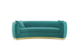 EEI-3408-TEA Resolute Curved Performance Velvet Sofa By Modway