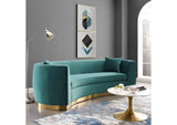 EEI-3408-TEA Resolute Curved Performance Velvet Sofa By Modway