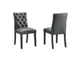 EEI-3472-GRY Duchess Vinyl Dining Chair Set Of 2 By Modway