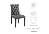 EEI-3472-GRY Duchess Vinyl Dining Chair Set Of 2 By Modway
