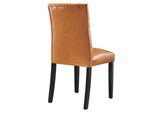 EEI-3472-TAN Duchess Vinyl Dining Chair Set Of 2 By Modway