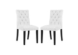 EEI-3472-WHI Duchess Vinyl Dining Chair Set Of 2 By Modway