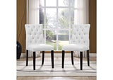 EEI-3472-WHI Duchess Vinyl Dining Chair Set Of 2 By Modway
