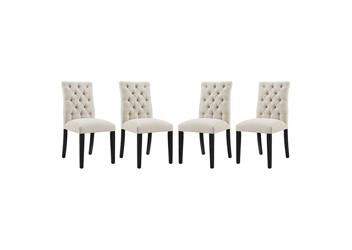 EEI-3475-BEI Duchess Fabric Dining Chair Set Of 4 By Modway