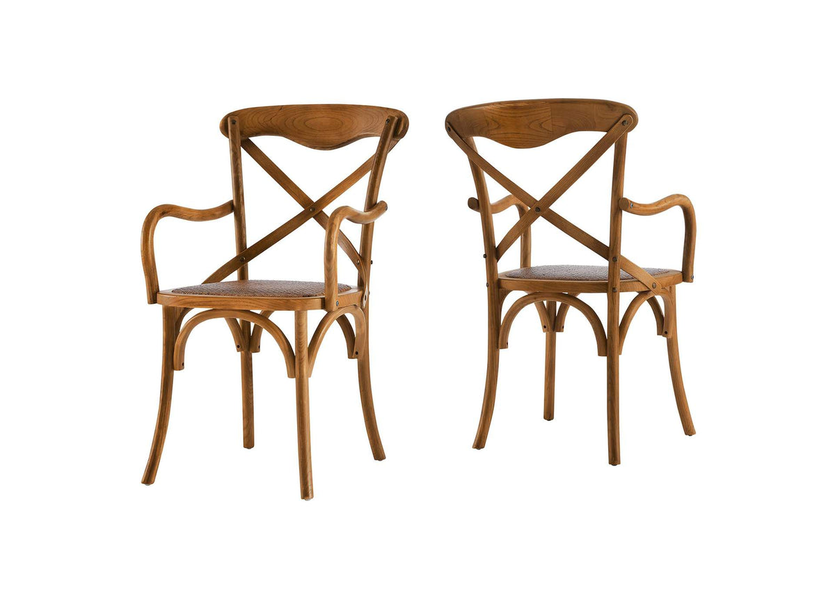 EEI-3479-WAL Gear Dining Armchair Set Of 2 By Modway
