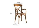 EEI-3480-WAL Gear Dining Armchair Set Of 4 By Modway
