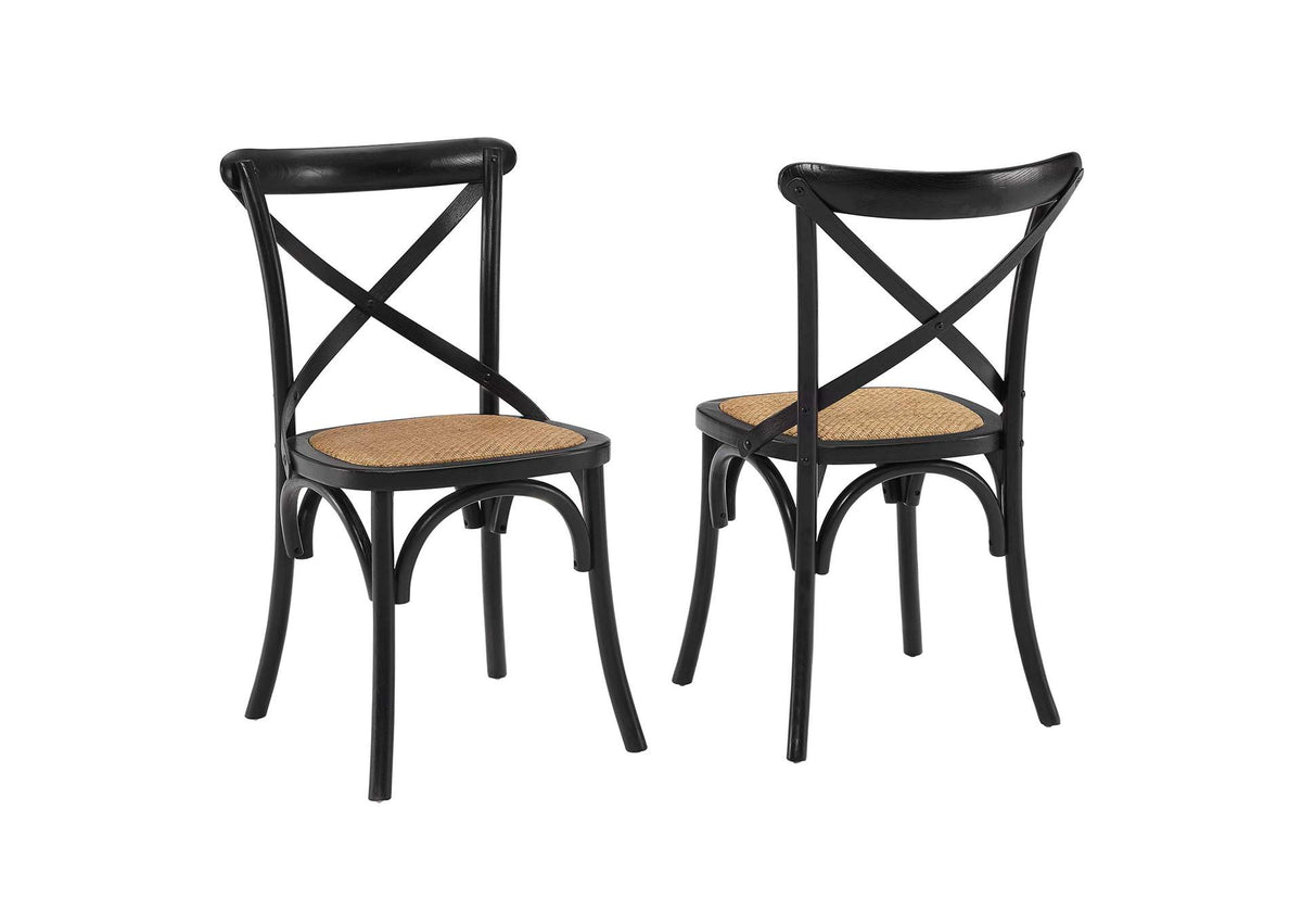 EEI-3481-BLK Gear Dining Side Chair Set Of 2 By Modway