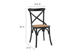 EEI-3481-BLK Gear Dining Side Chair Set Of 2 By Modway