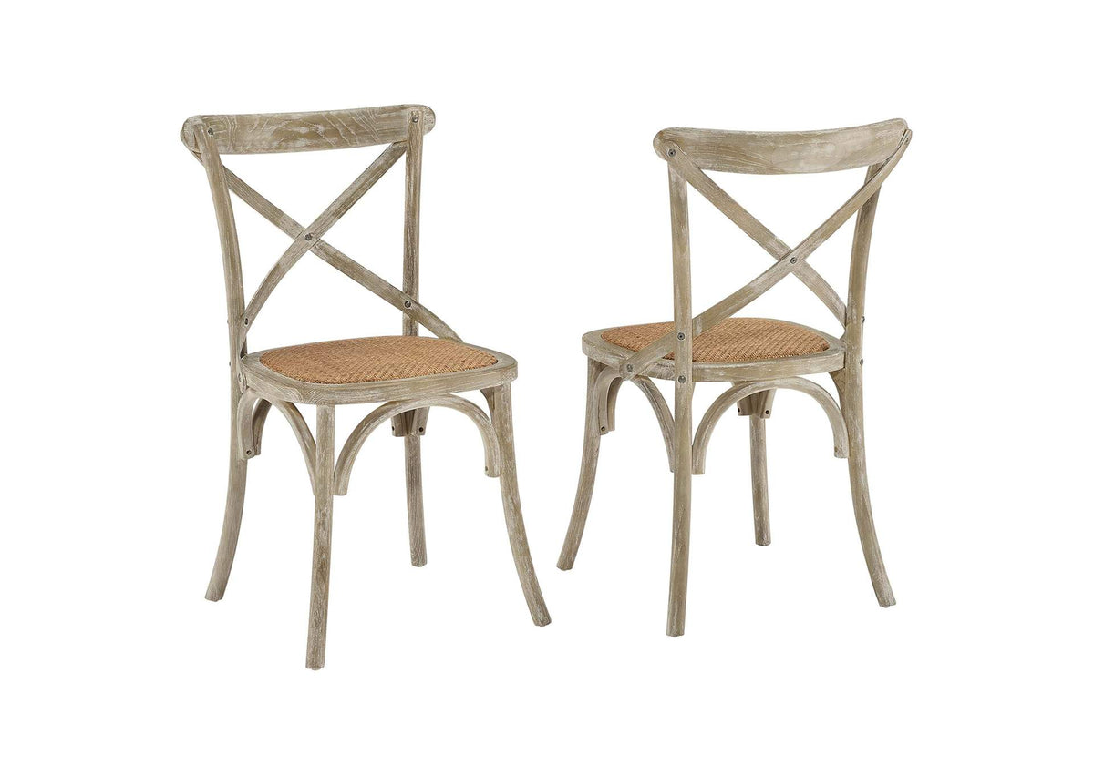 EEI-3481-GRY Gear Dining Side Chair Set Of 2 By Modway