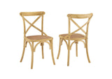 EEI-3481-NAT Gear Dining Side Chair Set Of 2 By Modway