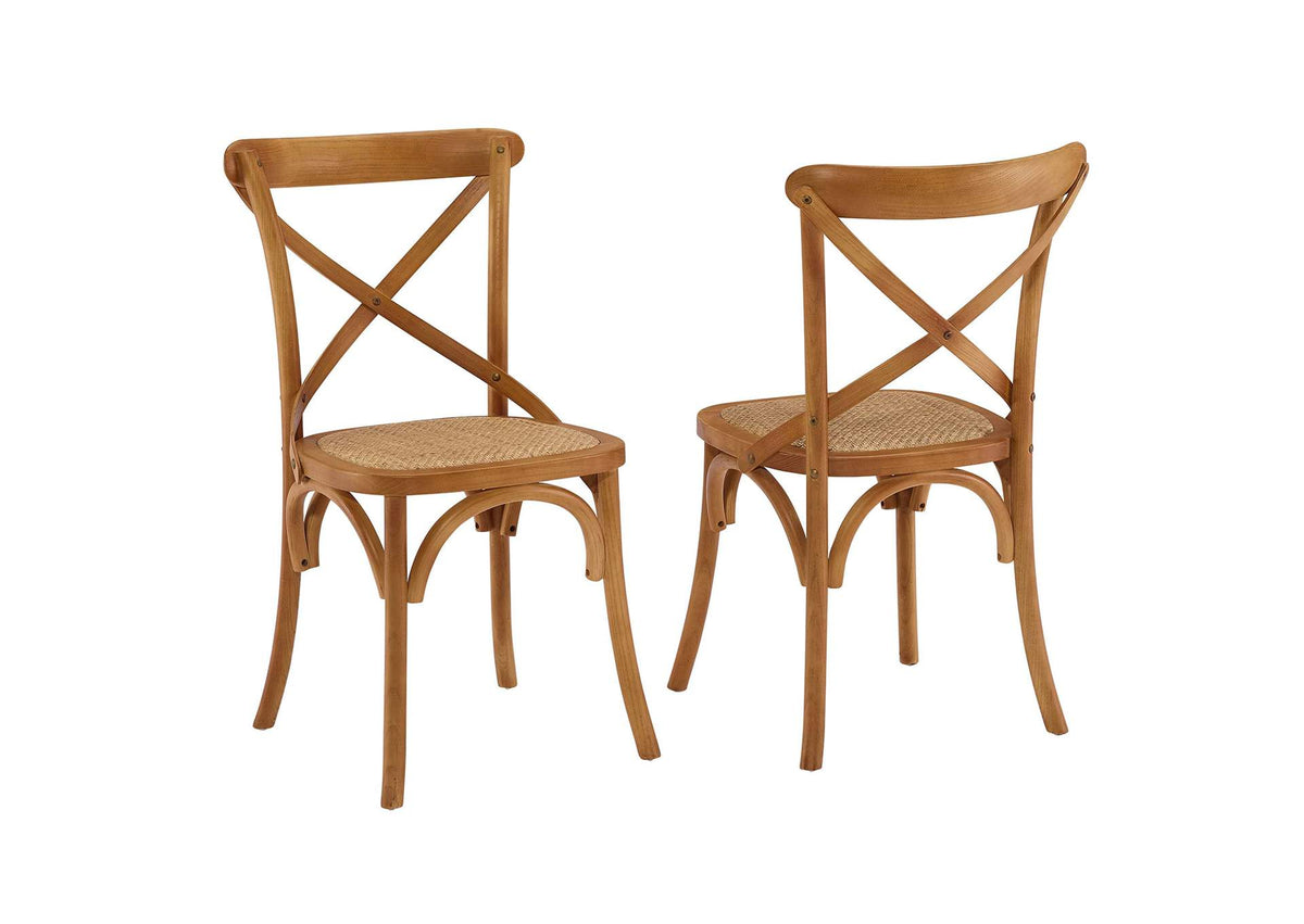 EEI-3481-WAL Gear Dining Side Chair Set Of 2 By Modway