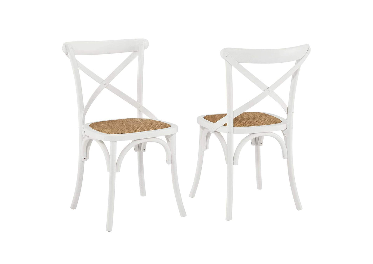 EEI-3481-WHI Gear Dining Side Chair Set Of 2 By Modway