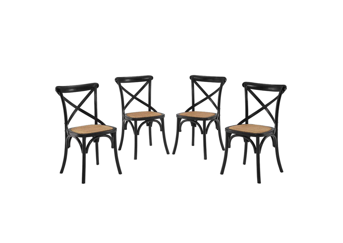 EEI-3482-BLK Gear Dining Side Chair Set Of 4 By Modway