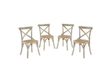 EEI-3482-GRY Gear Dining Side Chair Set Of 4 By Modway