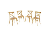 EEI-3482-NAT Gear Dining Side Chair Set Of 4 By Modway