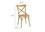 EEI-3482-NAT Gear Dining Side Chair Set Of 4 By Modway