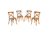 EEI-3482-WAL Gear Dining Side Chair Set Of 4 By Modway
