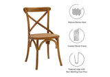 EEI-3482-WAL Gear Dining Side Chair Set Of 4 By Modway