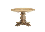 EEI-3491-BRN Column 47" Round Pine Wood Dining Table By Modway