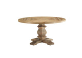 EEI-3493-BRN Column 59" Round Pine Wood Dining Table By Modway