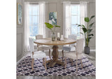 EEI-3495-BRN Column 71" Round Pine Wood Dining Table By Modway