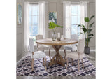 EEI-3496-BRN Stitch 71" Round Pine Wood Dining Table By Modway