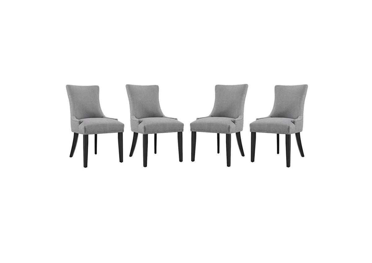 EEI-3497-LGR Marquis Fabric Dining Chair Set Of 4 By Modway