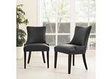 EEI-3498-BLK Marquis Faux Leather Dining Chair Set Of 2 By Modway