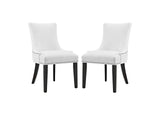 EEI-3498-WHI Marquis Faux Leather Dining Chair Set Of 2 By Modway