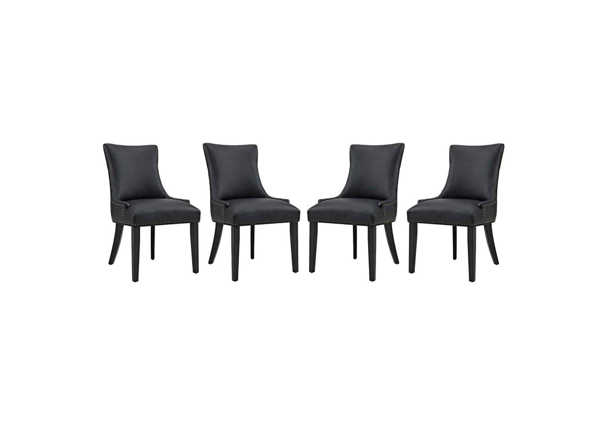 EEI-3499-BLK Marquis Faux Leather Dining Chair Set Of 4 By Modway