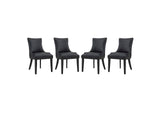 EEI-3499-BLK Marquis Faux Leather Dining Chair Set Of 4 By Modway