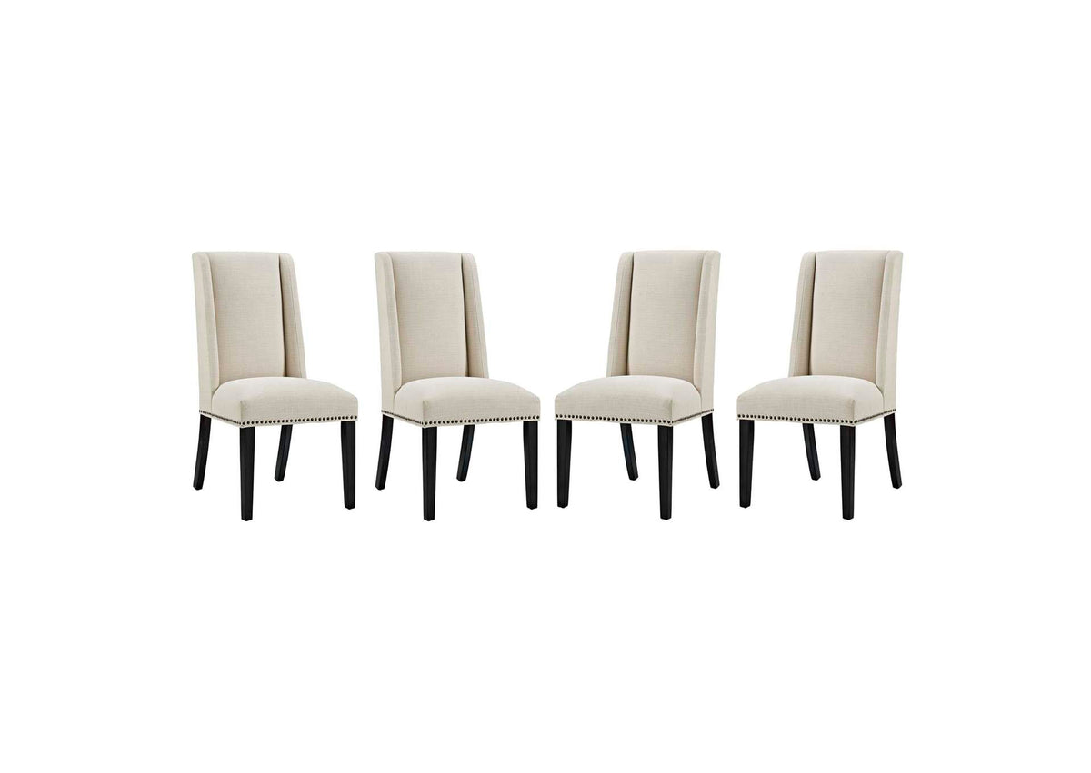 EEI-3503-BEI Baron Fabric Dining Chair Set Of 4 By Modway