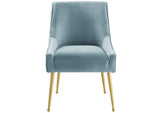 EEI-3509-LBU Discern Pleated Back Upholstered Performance Velvet Dining Chair By Modway