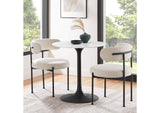 EEI-3510-BLK-WHI Lippa 28" Round Wood Dining Table By Modway