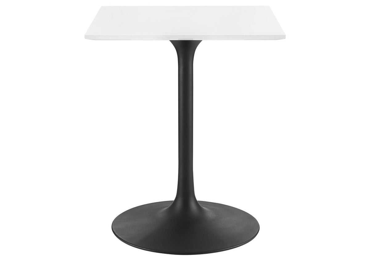 EEI-3512-BLK-WHI Lippa 24" Square Wood Dining Table By Modway