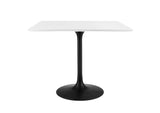 EEI-3514-BLK-WHI Lippa 36" Square Wood Dining Table By Modway
