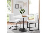 EEI-3518-BLK-WHI Lippa 48" Oval Faux Marble Dining Table By Modway